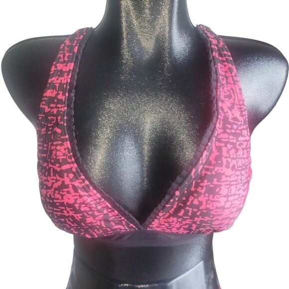 Simon Chang Black and Pink Bikini Swimsuit 10 - Picture 2 of 7